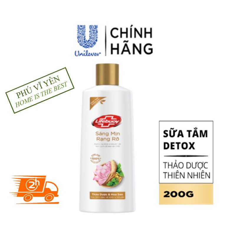 Sữa tắm Lifebuoy Detox Thảo Dược & Hoa Sen 200g