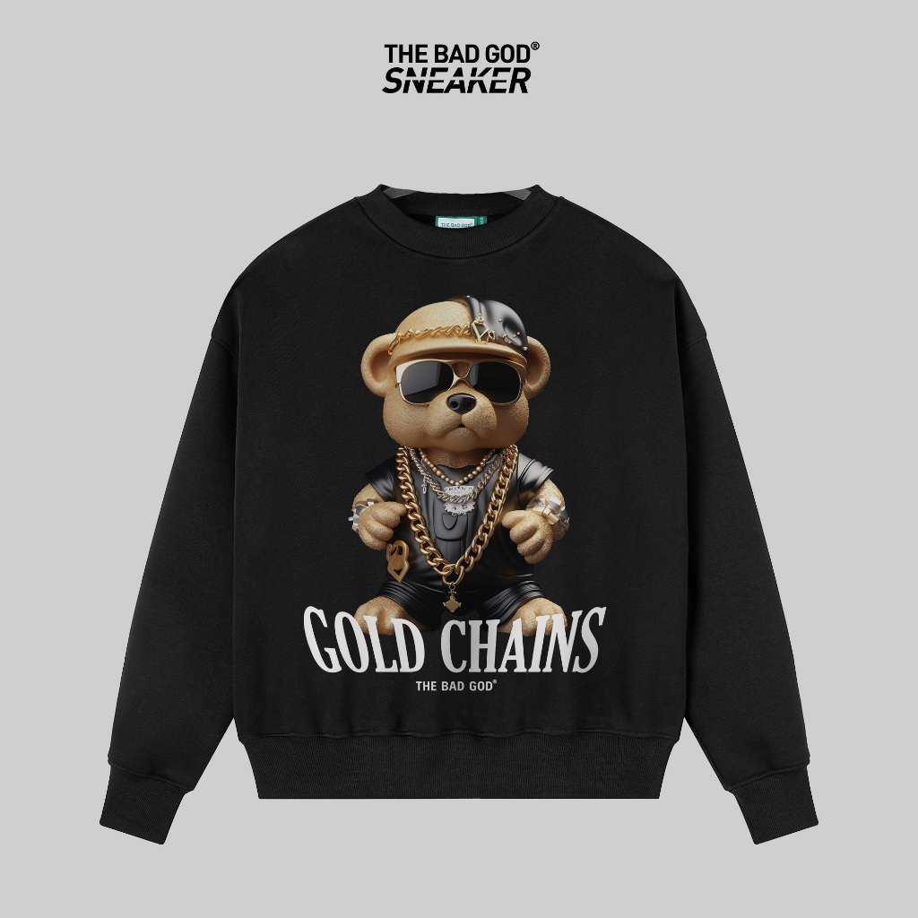Áo sweater The Bad God Gold Bear
