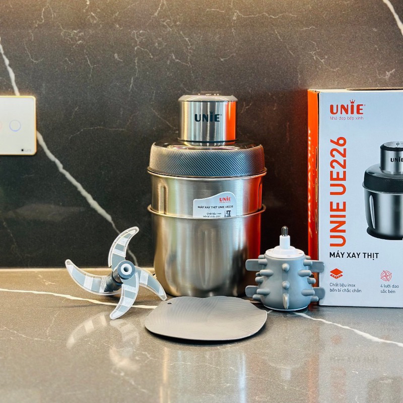 Máy xay thịt Unie UE226, máy xay đa năng 2 cối inox, dung tiech 2,5L 1 cối - Bảo hành 12 tháng