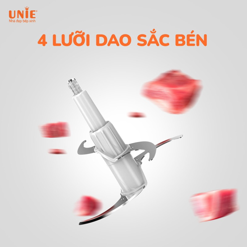 Máy xay thịt Unie UE226, máy xay đa năng 2 cối inox, dung tiech 2,5L 1 cối - Bảo hành 12 tháng