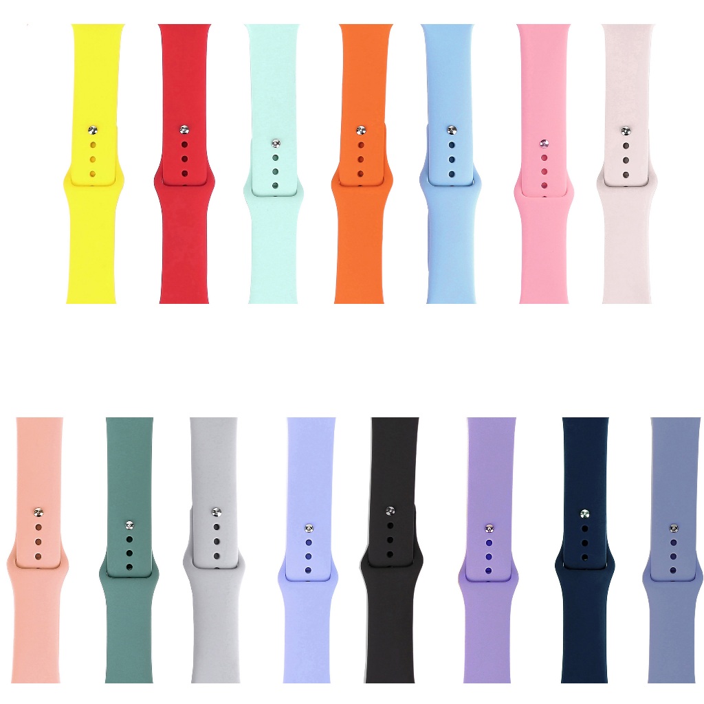 Dây đồng hồ silicon đồng hồ iwatch 3 4 5 6 7 se 38mm 40mm 41mm 42mm 44mm 45mm 49mm 38 40 42 44 mm cao su seri