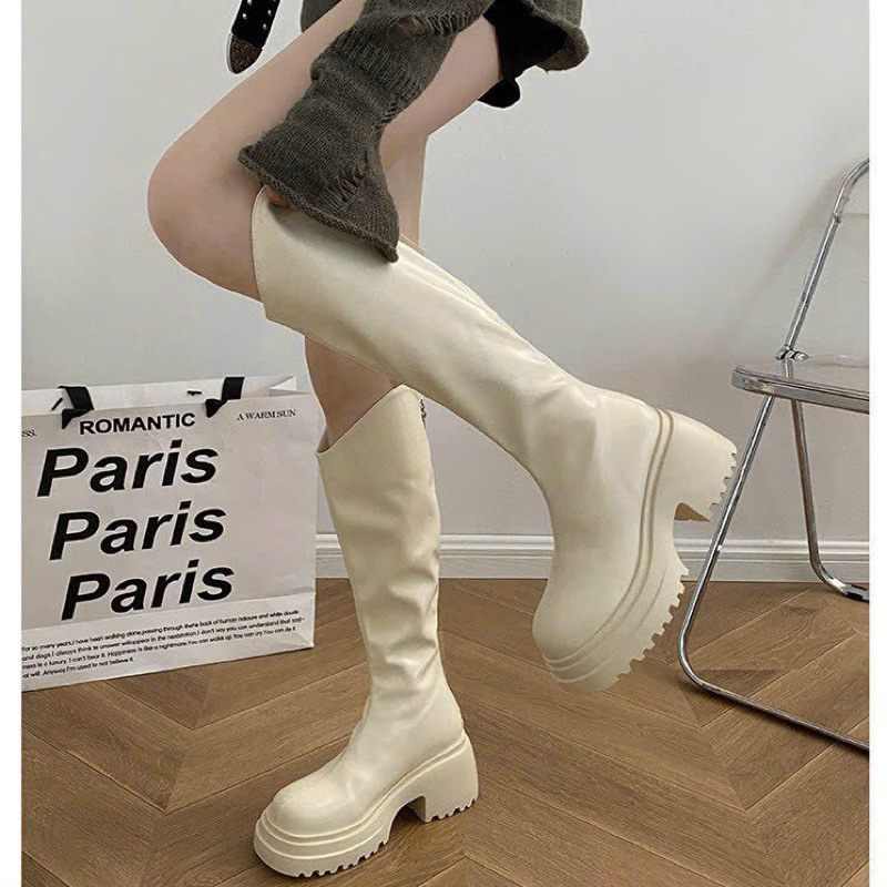 Bốt nữ V đùi đế cao 7cm siêu êm chân mã 168