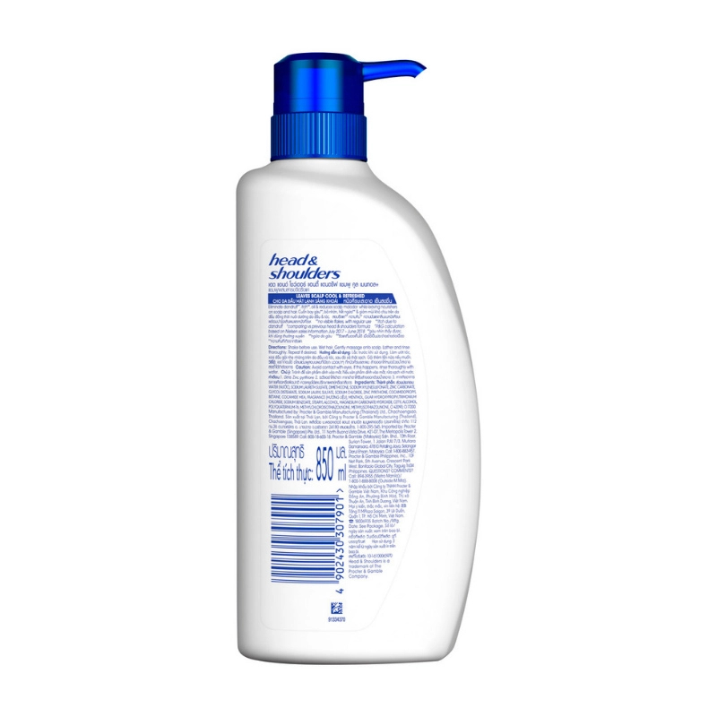 Dầu gội Head & Shoulders bạc hà làm sạch gàu 850ml
