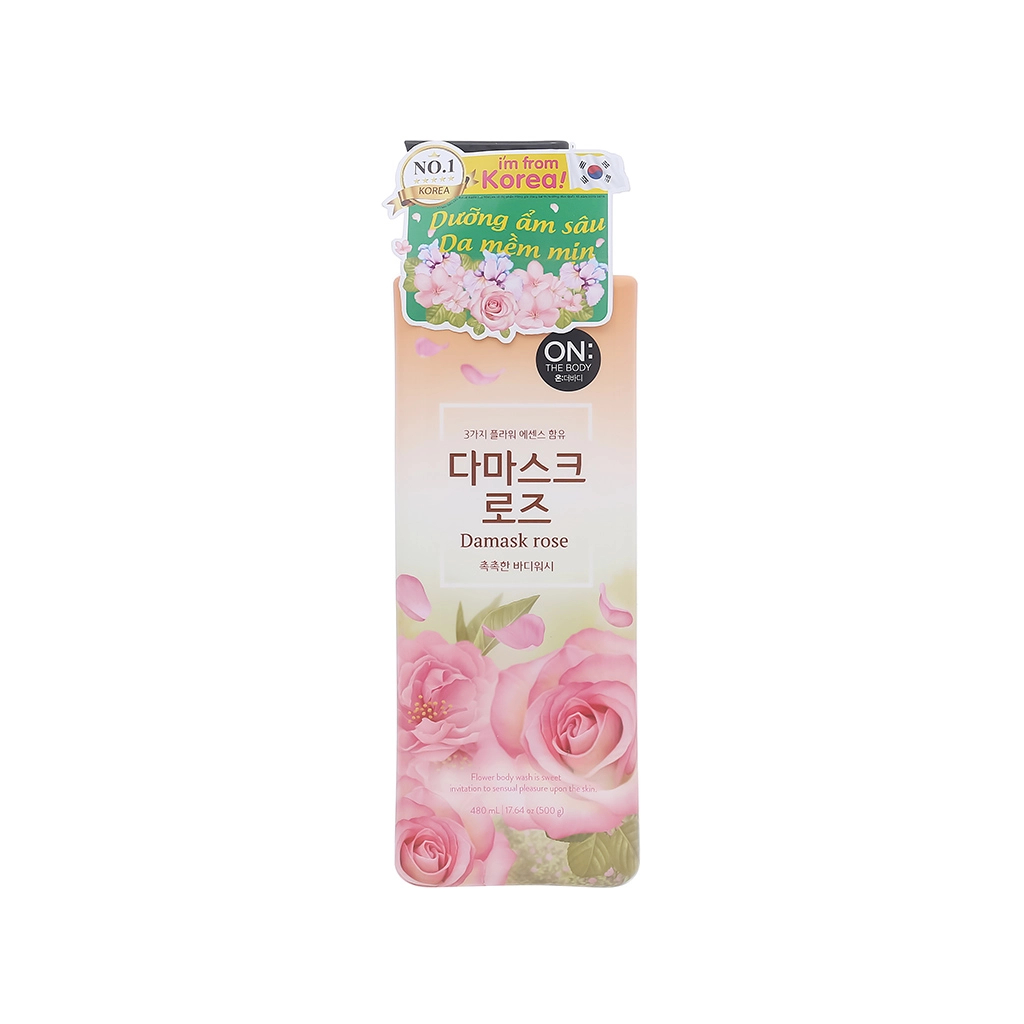 Sữa tắm ON THE BODY Damask Rose Floral hương hoa hồng 500g
