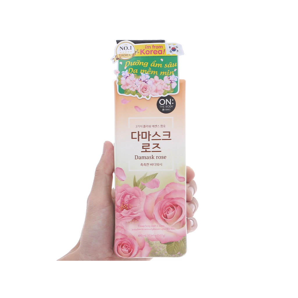 Sữa tắm ON THE BODY Damask Rose Floral hương hoa hồng 500g
