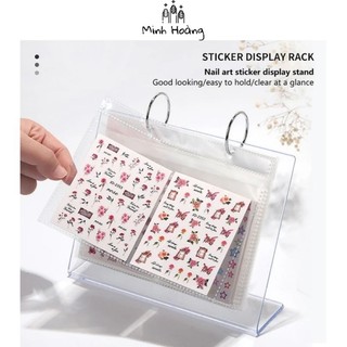 sổ đựng sticker để bàn bằng mica trong suốt để vừa 68 tấm