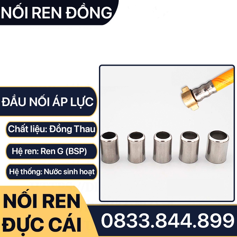 Tán Chén Áo Bọc Bấm Ống Áp Lực Cao 8.5mm Đồng Thau