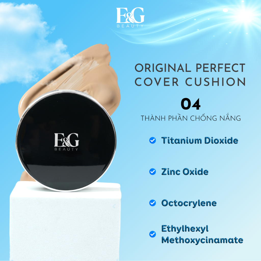 Bộ phấn nước kiềm dầu Original Perfect Cover lâu trôi và  tinh chất phục hồi Revitalizing Essence - E&G beauty