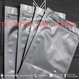 HN - Túi Zip 2 mặt bạc đủ size (túi zipper, zip lock, takeway)