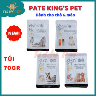Pate kingpet gói 70gr dành cho chó mèo, pate king's pet gói 70gr - tiddy pet shop