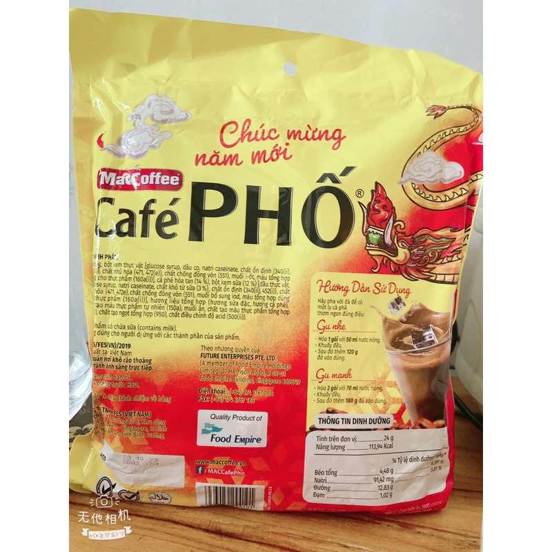 Cà phê Phố sữa đá bịch 30 gói