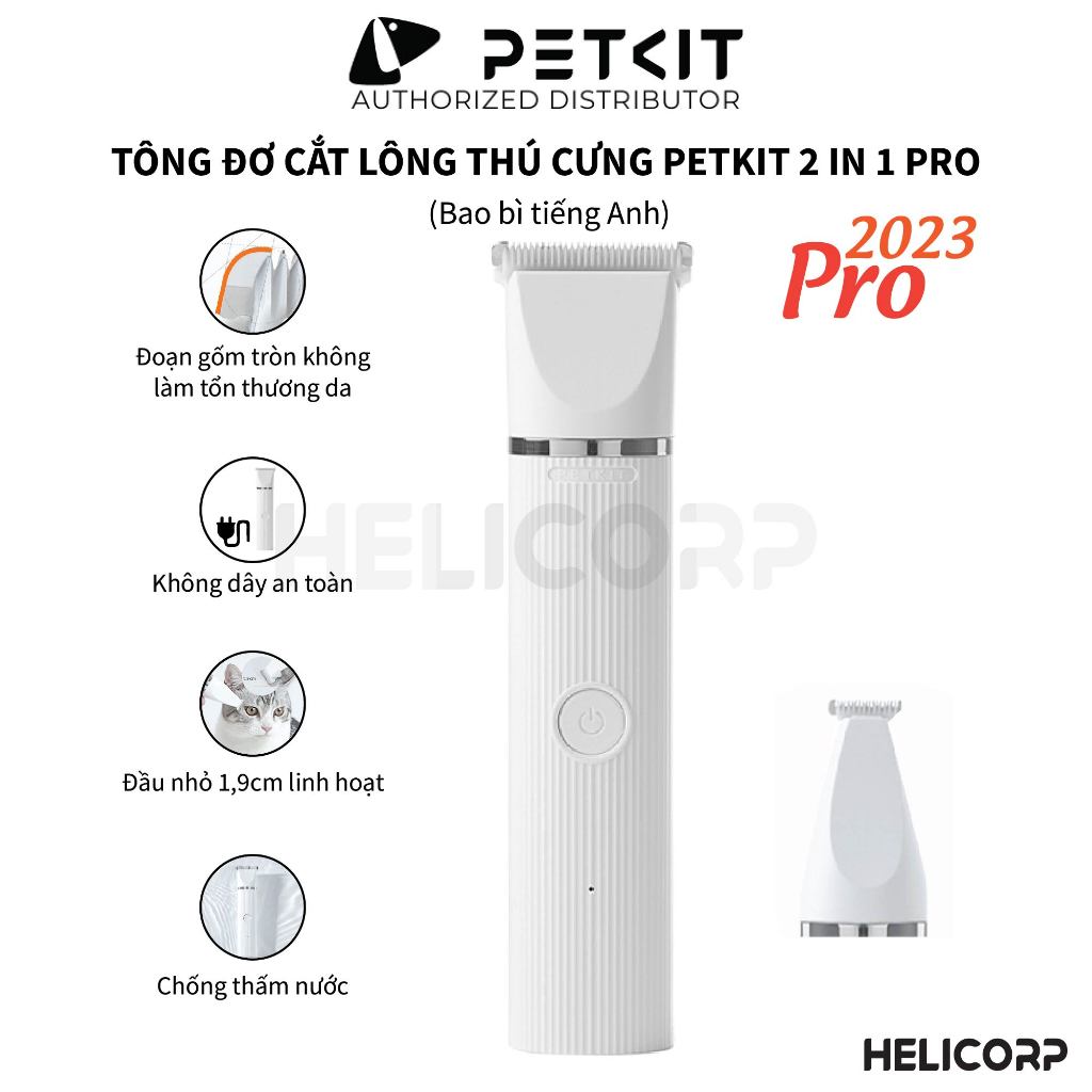 [Mua 2 giảm 4%] Tông Đơ Cắt Tỉa Cạo Lông Chó Mèo Petkit Pet Trimmer 2in1 Pro