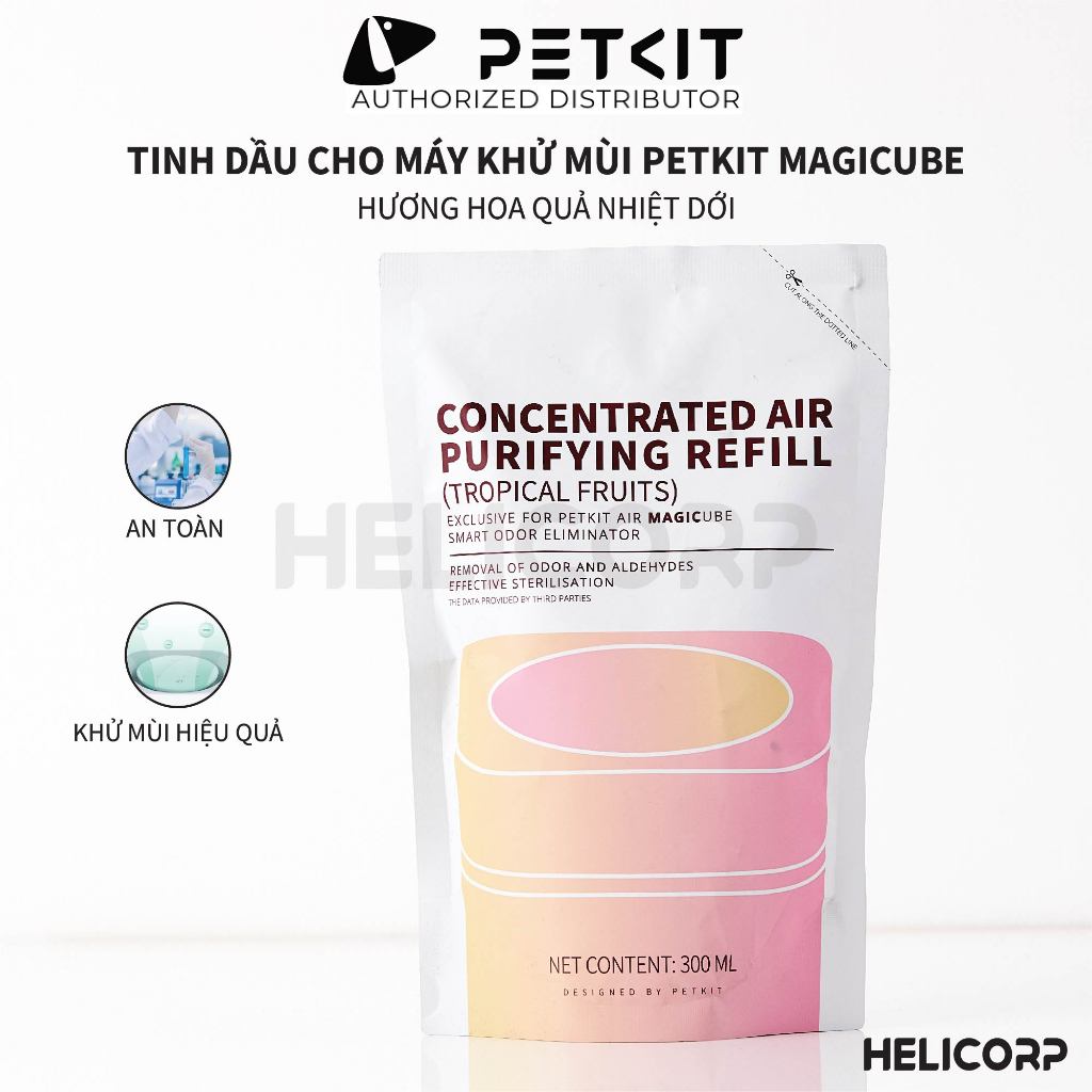 Tinh Dầu, Dung Dịch Khử Mùi, Khử Khuẩn Máy Petkit MAGICUBE 1 gói dùng 1 tháng- HeLiCorp