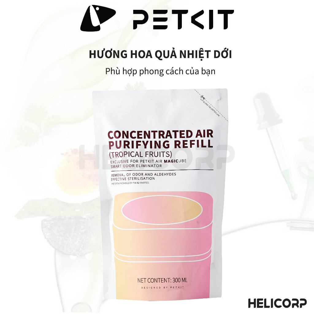 Tinh Dầu, Dung Dịch Khử Mùi, Khử Khuẩn Máy Petkit MAGICUBE 1 gói dùng 1 tháng- HeLiCorp