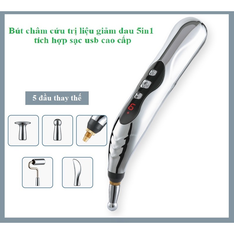 Bút dò huyệt xung điện châm cứu trị liệu thông kinh lạc đông y tia laser hồng ngoại massage giảm đau cơ