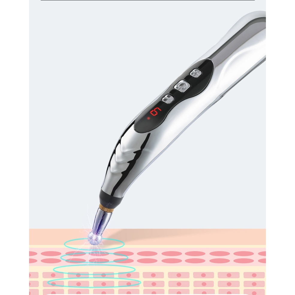 Bút dò huyệt xung điện châm cứu trị liệu thông kinh lạc đông y tia laser hồng ngoại massage giảm đau cơ