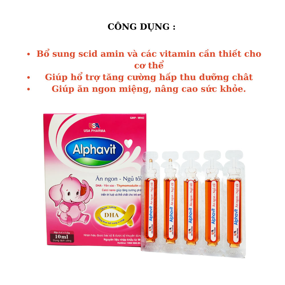 ALPHAVIT ĂN NGON giúp bé ăn ngon ngủ tốt ,bé thông minh ,tăng cường miễn dịch cho bé