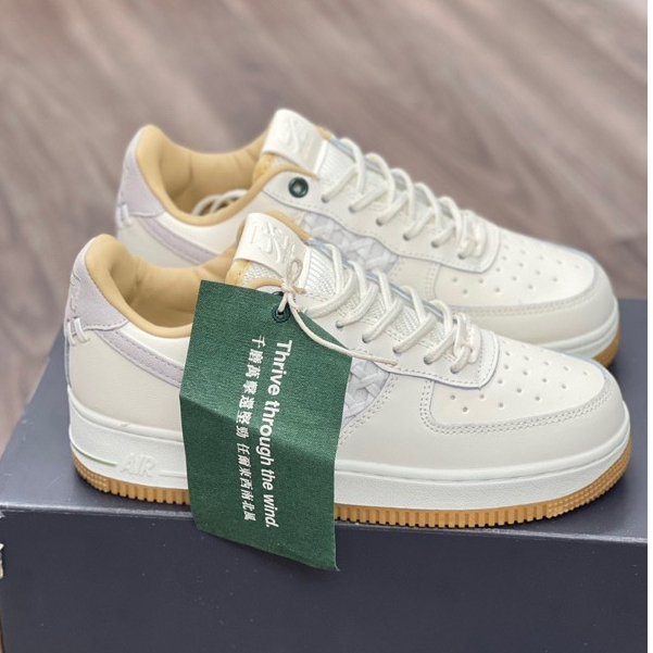 Giày Sneaker Af1 Nai-Ke Low 07 Bamboo Nâu Be GALIO_SHOP