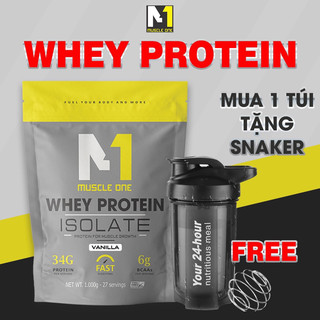 Whey protein isolate m1, tăng cơ, giảm mỡ nhanh chóng + tặng 1 bình lắc - c1