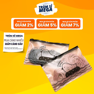 Túi 100 chun buộc tóc, thun cột tóc trơn mix nhiều màu tặng kèm túi zip tiện lợi
