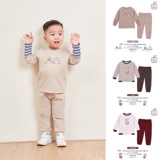 [CHÍNH HÃNG] Bộ quần áo dài tay trẻ em chất cotton họa tiết Chubby/ngân hà La Pomme