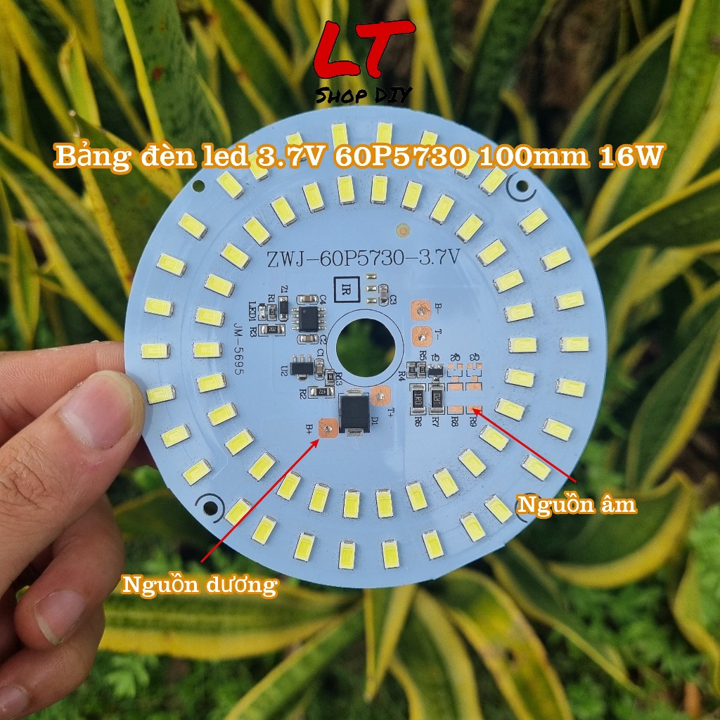 Bảng đèn led 3.7V 16W 100mm 60P5730 siêu sáng đế nhôm LT Shop