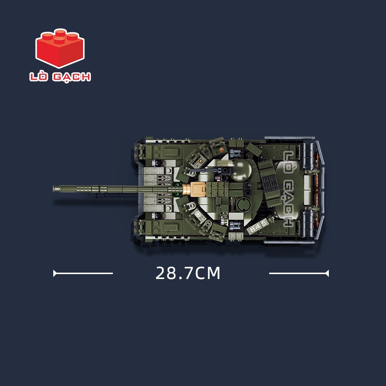 Bộ xếp hình xe tăng T80BVM / T80U Quân đội Nga - 2 cách lắp - 789 chi tiết
