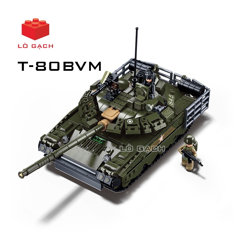 Bộ xếp hình xe tăng T80BVM / T80U Quân đội Nga - 2 cách lắp - 789 chi tiết