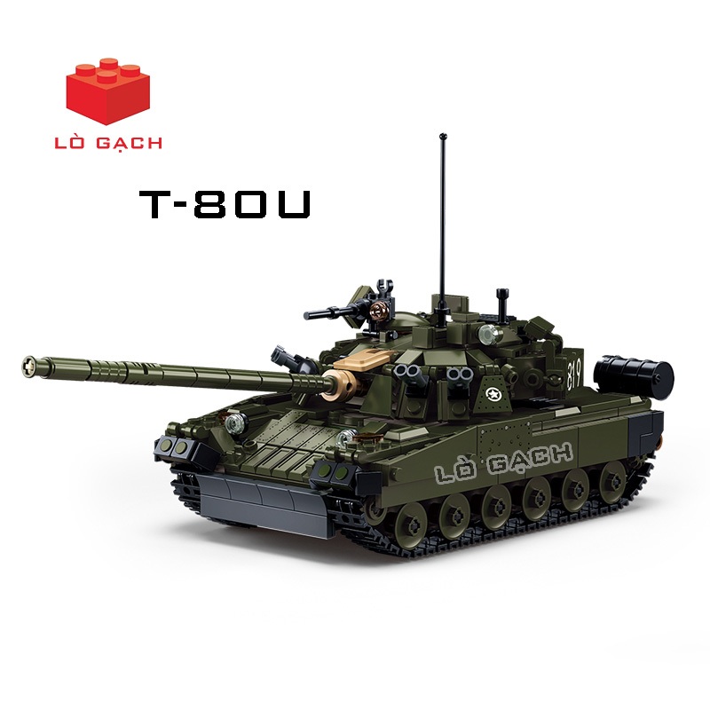 Bộ xếp hình xe tăng T80BVM / T80U Quân đội Nga - 2 cách lắp - 789 chi tiết