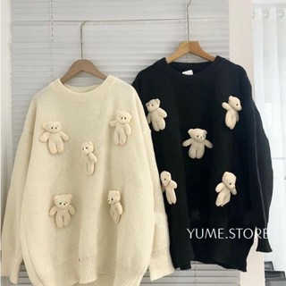 ÁO LEN ĐÔI ĐÍNH GẤU BÔNG QCCC