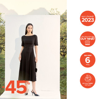 Đầm Cổ Thuyền WHITE ANT JENA BOAT NECK DRESS Thiết Kế Dáng Xòe Cắt Cúp Có Túi Tiện Dụng Kèm Đai Eo Thanh Lịch 120400158