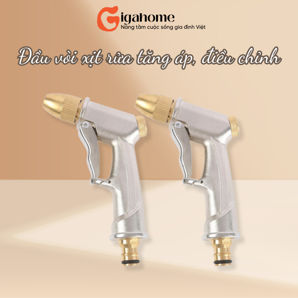 Đầu Vòi Xịt Rửa Xe GIGAHOME Tăng Áp, Có Thể Điều Chỉnh Mức Nước Tiết Kiệm Nước 6925