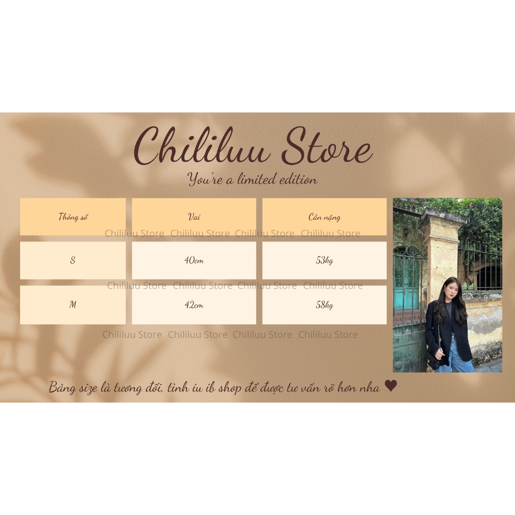 Áo blazer nữ Chililuu Áo vest nữ vạt tròn dài tay khoác ngoài hai lớp sang chảnh năng động