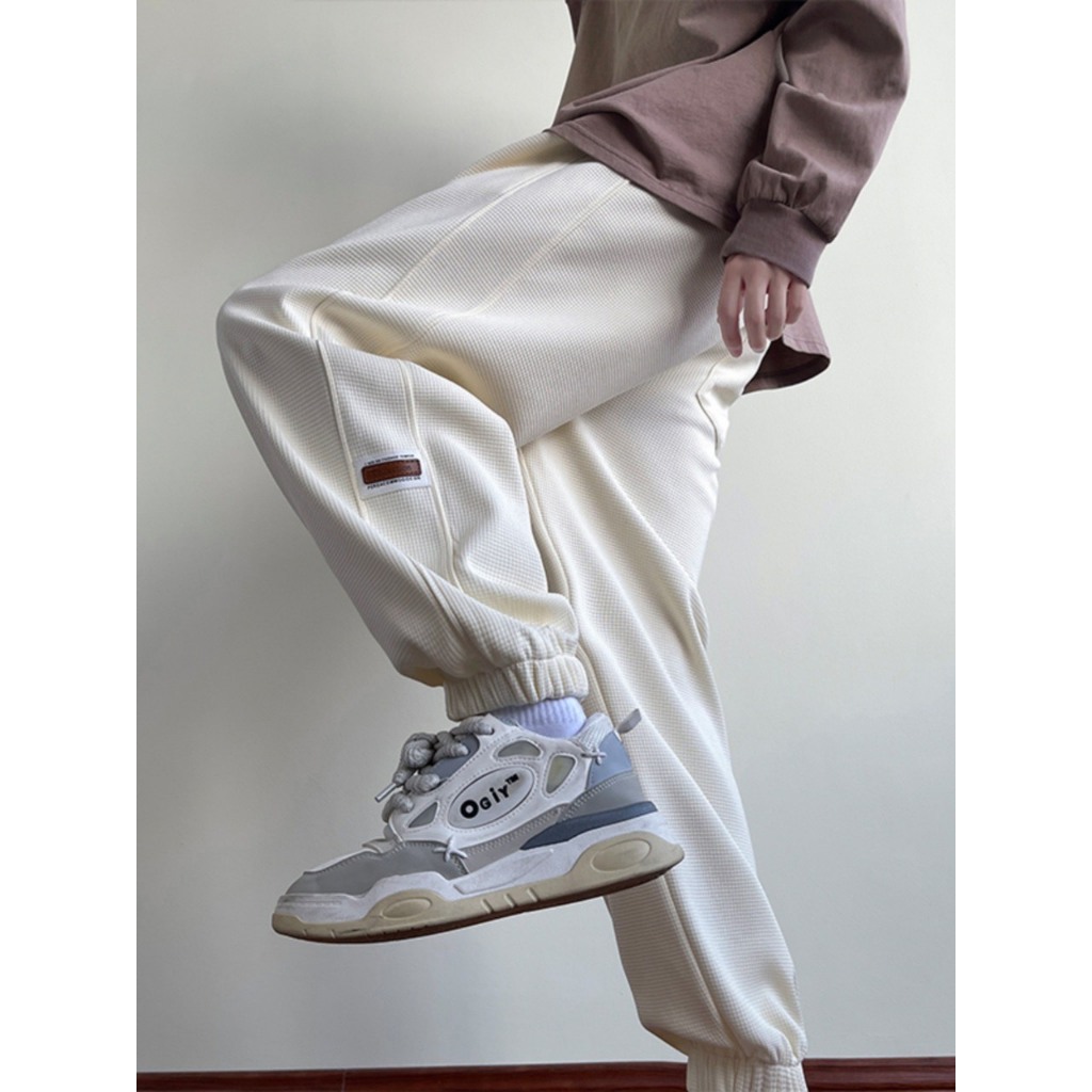 Quần Jogger  APT Unisex Chất Tổ Ong Collection Quần Ống Rộng Nam Nữ Dây Rút Bản Đôi Phong Cách Ulzzang