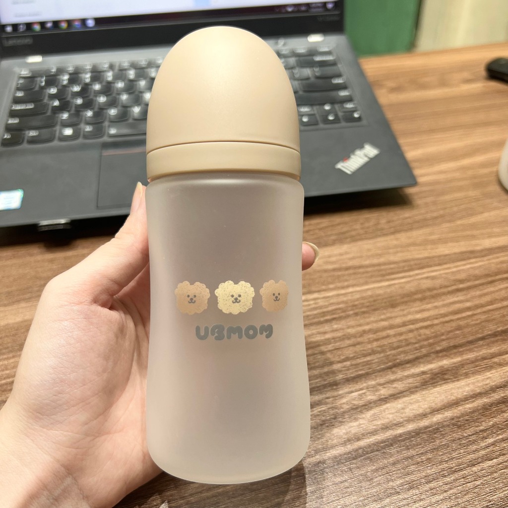 Bình sữa Ubmom Thủy tinh chính hãng 180ml/240ml cho bé