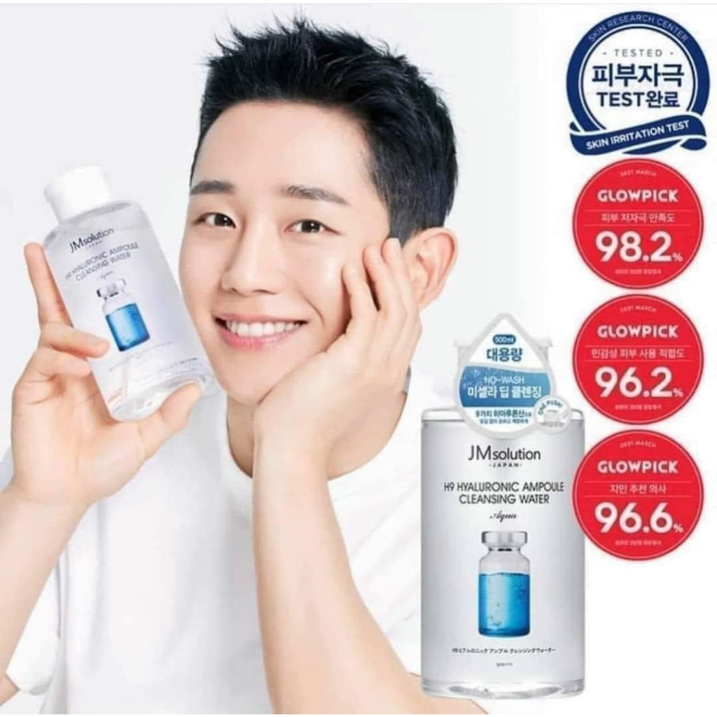 Nước Tẩy Trang JM Solution H9 Hyaluronic - Ceramide - Centella Cleansing Water Sạch Sâu Dưỡng Ẩm Dịu Nhẹ Cho Da 500ml