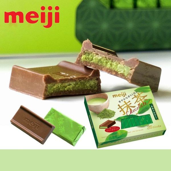 Socola Trà Xanh Meiji Green Tea Chocolate Nhật Bản 120g/26 viên - Meiji Green Tea Chocolate