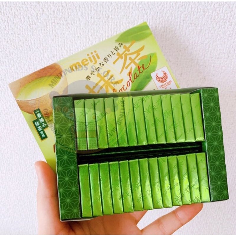 Socola Trà Xanh Meiji Green Tea Chocolate Nhật Bản 120g/26 viên - Meiji Green Tea Chocolate