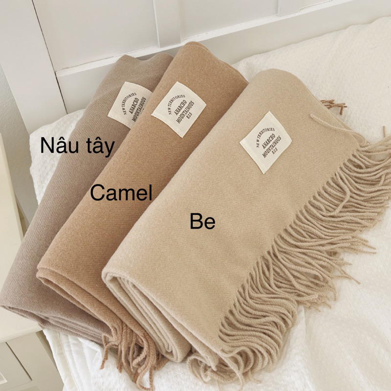 Khăn Len Dạ Lông Cừu Cashmere Cao Cấp ANARCHO Siêu Mềm Mịn Choàng Thu Đông