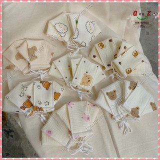 Khẩu Trang Vải Xô Musulin 3 Lớp Kháng Khuẩn Đóng Túi Zip Cao Cấp Cho Bé
