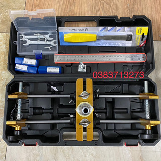 Bộ cữ khoan khóa cửa, bộ cữ đục ổ khoá cửa loại cao cấp tặng kèm 3 mũi khoan