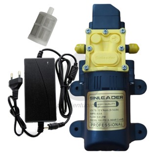 Máy bơm nước mini tăng áp 12v bơm đơn Sinleader lưu lượng 5l/p dùng phun sương tưới cây bảo hành 6 tháng