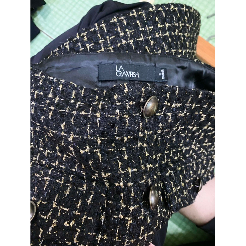 Chân váy tweed xịn. Số đo kèm trên ảnh.
