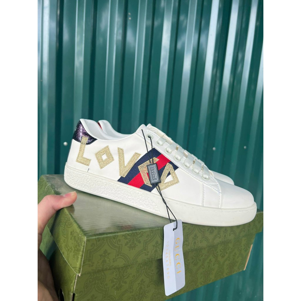 GIÀY THỂ THAO NAM, gucci LEVED nam, nữ - SNEAKER DA THẬT- thời trang