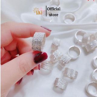 Nhẫn tuần bạc 7 vòng.⚡ hàng cao cấp ⚡ nhẫn bạc nữ nhẹ nhàng cá tính bạc ta