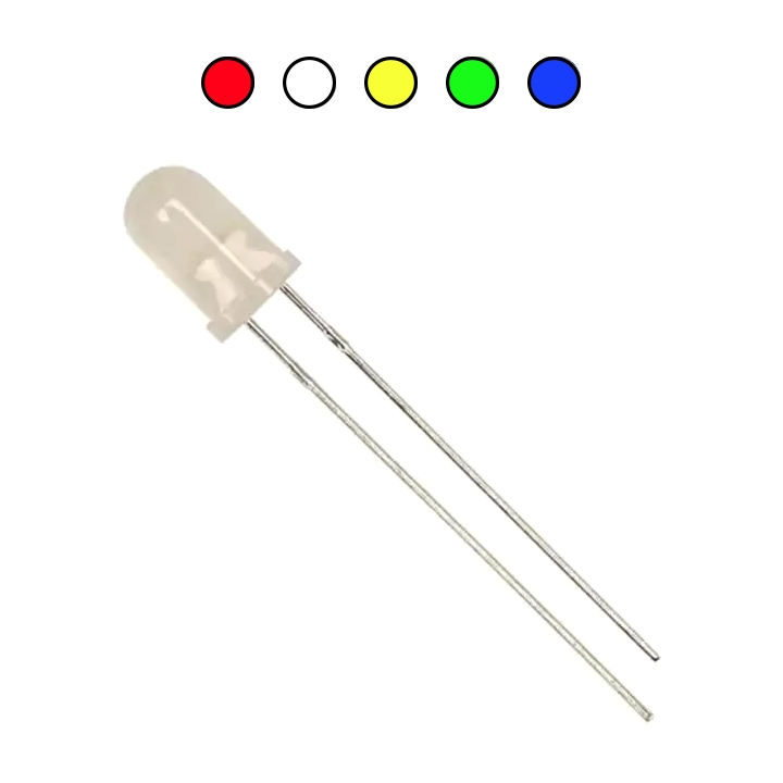 Gói 100 Con LED Đục Phi 5mm