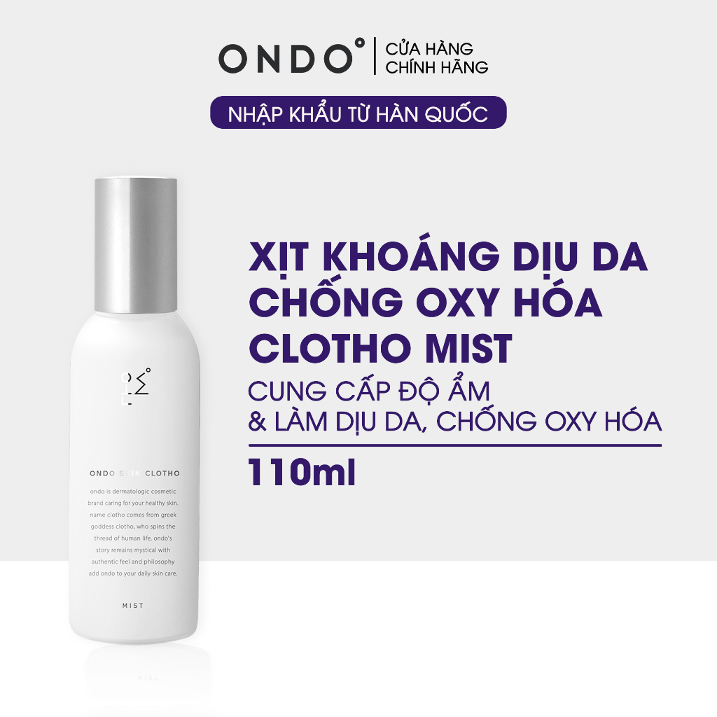 Xịt Khoáng Dưỡng Da Ondo Skin Clotho Mist 110ML