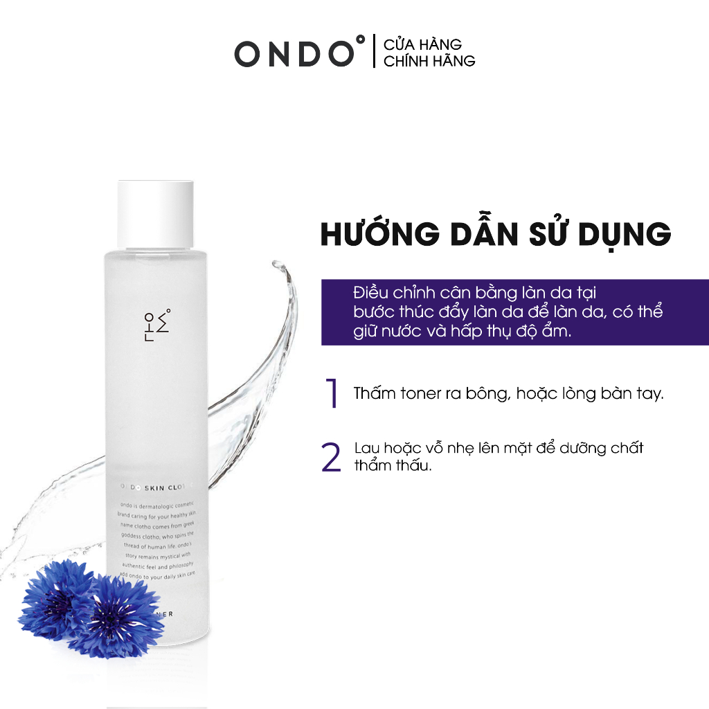 Date T3/2024 - Toner DNA Cá Hồi Tạo Độ Ẩm, Hỗ Trợ Dưỡng Trắng, Chống Lão Hóa ONDO Temperature SKin Clotho Toner 150ML