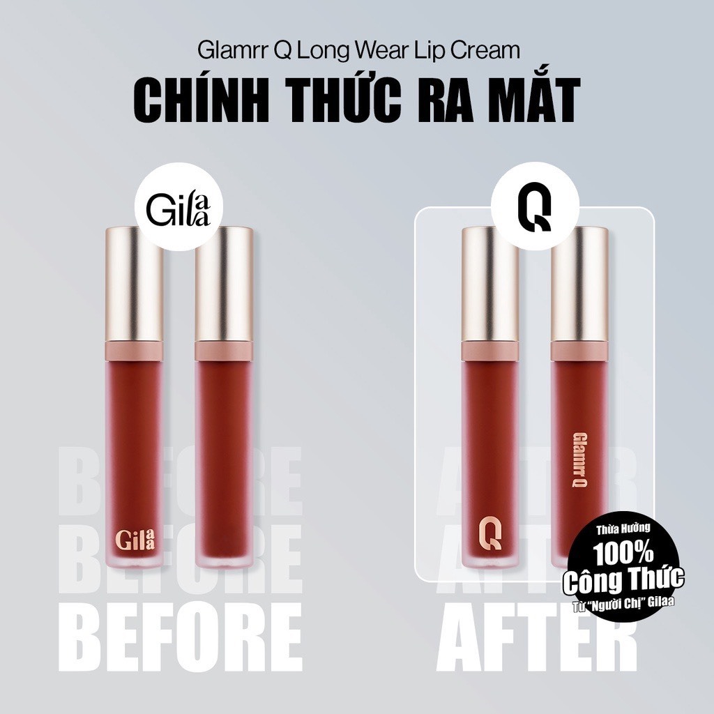 [TẶNG MẶT NẠ NHẬT BẢN] Son kem lì Gilaa long wear lip cream 2 rich rosie - version 2
