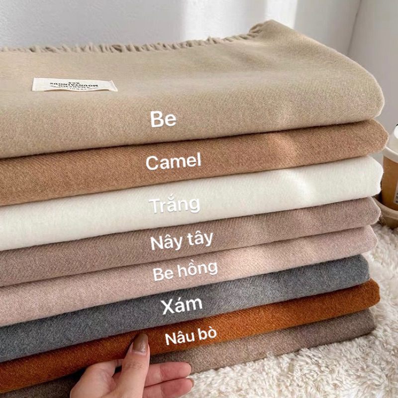 Khăn Len Dạ Lông Cừu Cashmere Cao Cấp ANARCHO Siêu Mềm Mịn Choàng Thu Đông